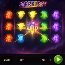 SpinMills - Machine à sous Starburst - Explosions colorées et gains faciles